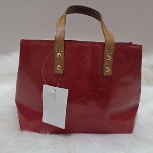 Louis Vuitton Red Monogram Patent Leather Handbag